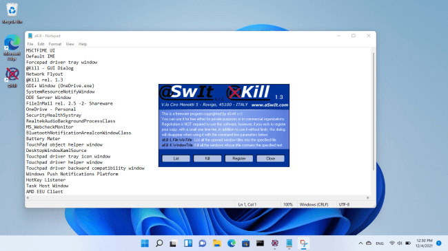 Click to view @Kill 1.3 screenshot